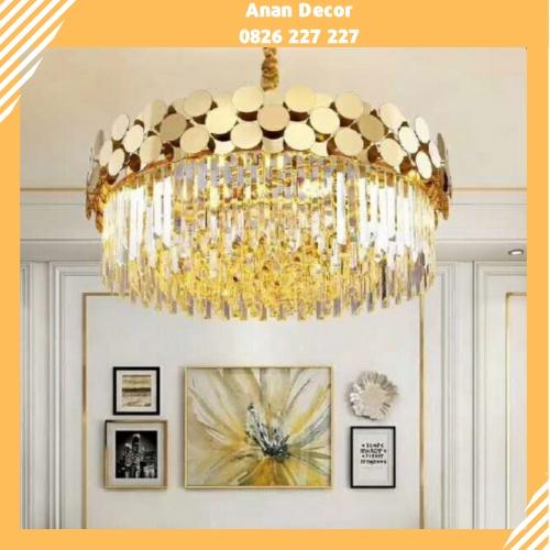 Đèn chùm pha lê cao cấp trang trí phòng khách, khách sạn TH-8021