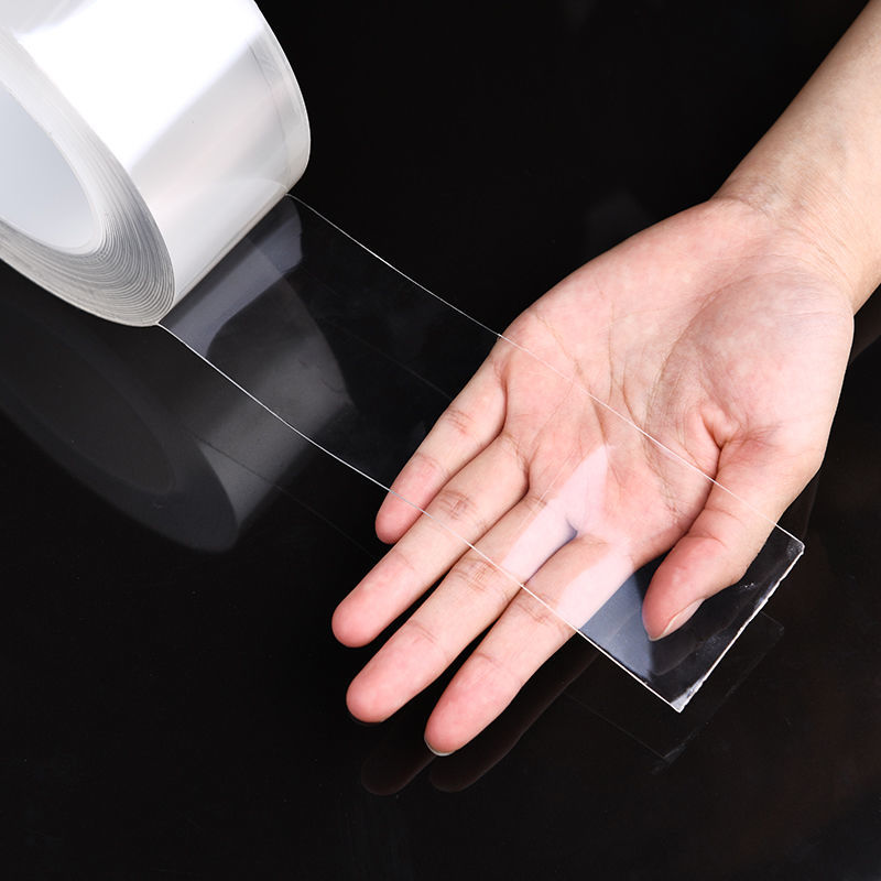 Băng keo 2 mặt Nano siêu dính. siêu chắc chắn. Dính trên mọi vật chất. Có thể tái sử dụng dài 3m rộng 3mm giày 2 ml
