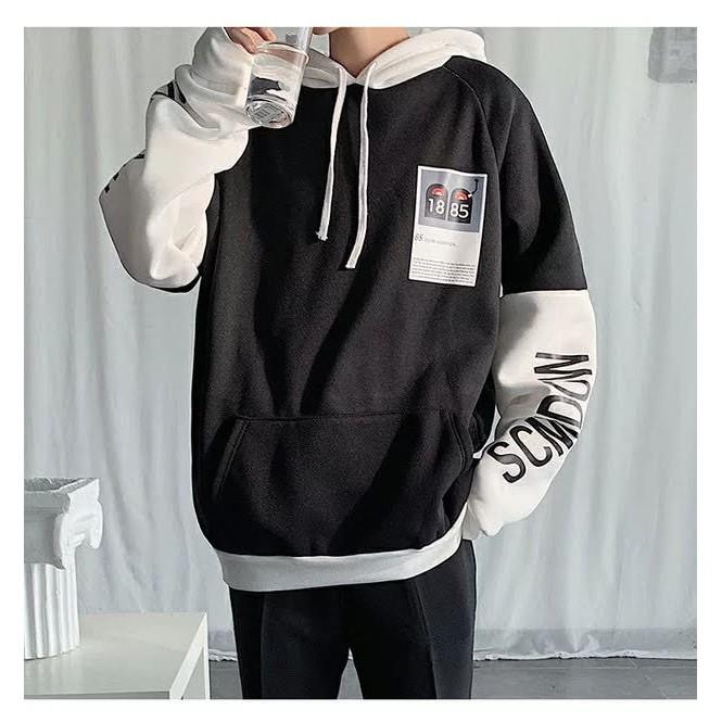 Áo khoác nam nữ hoodie nỉ việt phối màu 1885