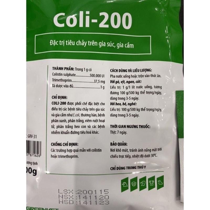 1 gói Coli 200 dùng cho gà vịt ngan lợn bê nghé