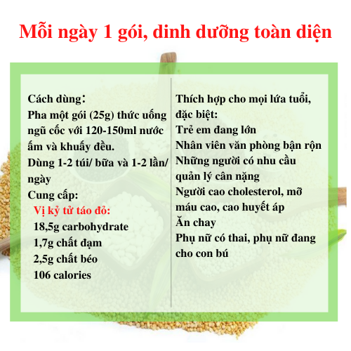 Cordy Multi Grain Bữa ăn dinh dưỡng Trùng thảo Vị Kỷ tử - Táo đỏ - Thiên Sư. Quản Lý Cân Nặng