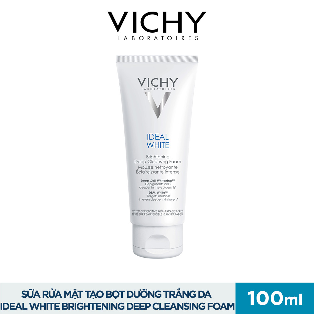 Sữa Rửa Mặt Tạo Bọt Dưỡng Trắng Da Vichy Ideal White Brightening Deep Cleansing Foam 100ml