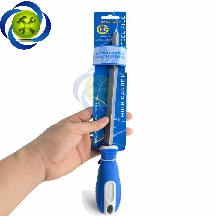 Dũa tam giác 200mm C-Mart E0014-SJ-08 cán nhựa xanh