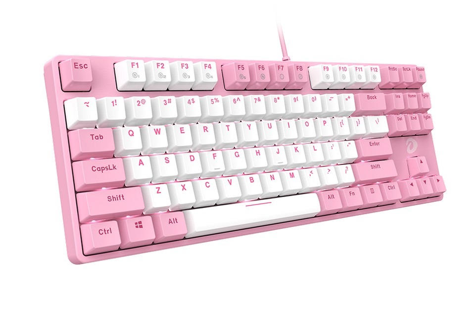Bàn phím cơ Gaming DAREU EK1280s Pink-White - Hàng Chính Hãng