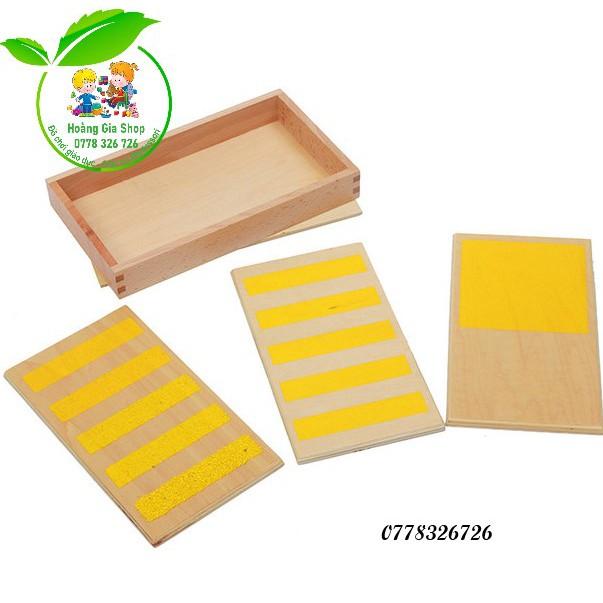 Tấm xúc giác Montessori (bộ 3) - Rough &amp; Smooth Boards with Box (sets of 3)