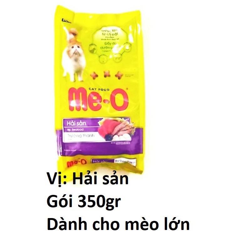 Thức ăn viên Me-o cho mèo lớn 350gr (3 vị) - Cá Thu, Cá Ngừ, Hải Sản