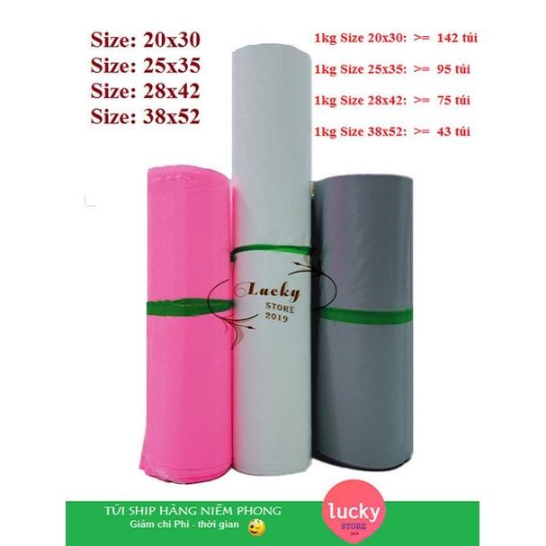 1kg Túi Gói Hàng Túi Niêm Phong Tự Dính size 20x30cm- Bao Ship hàng bán miệng- Lucky Store