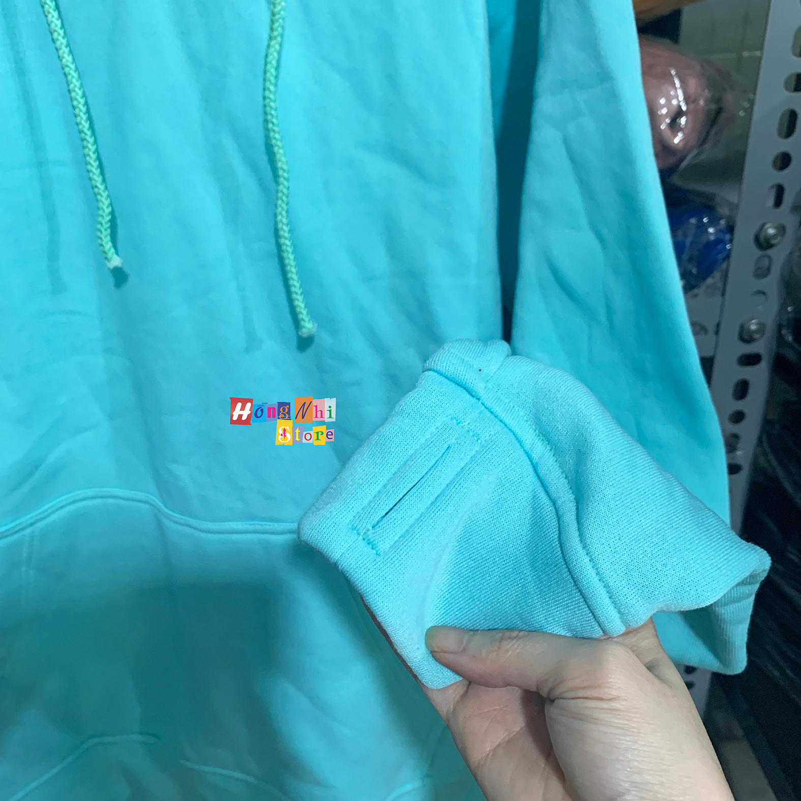 Áo Hoodie Trơn Màu Xanh Ngọc Cao Cấp Dáng Rộng Unisex Nam Nữ Mặc Được - MM