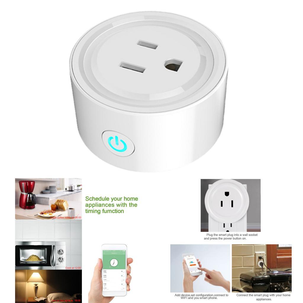 Smart Plug Mini WiFi Outlet Wireless Socket Compatible with Alexa Echo, with