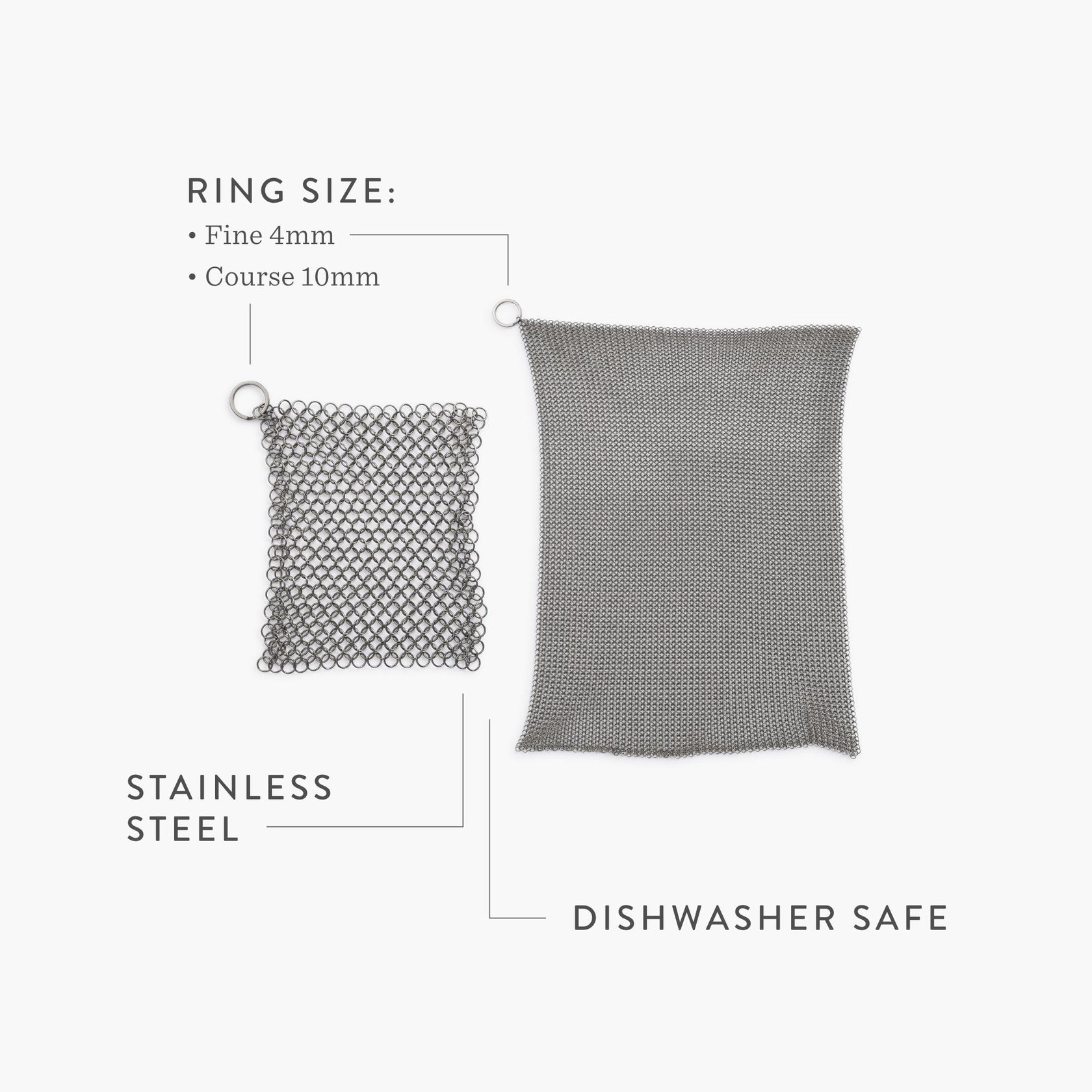 Miếng rửa chảo gang chain mail cleaner Barebones CKW-330