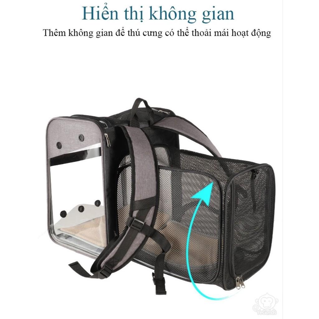 Balo đi chơi cho thú cưng chó mèo Extensible PET BackPack