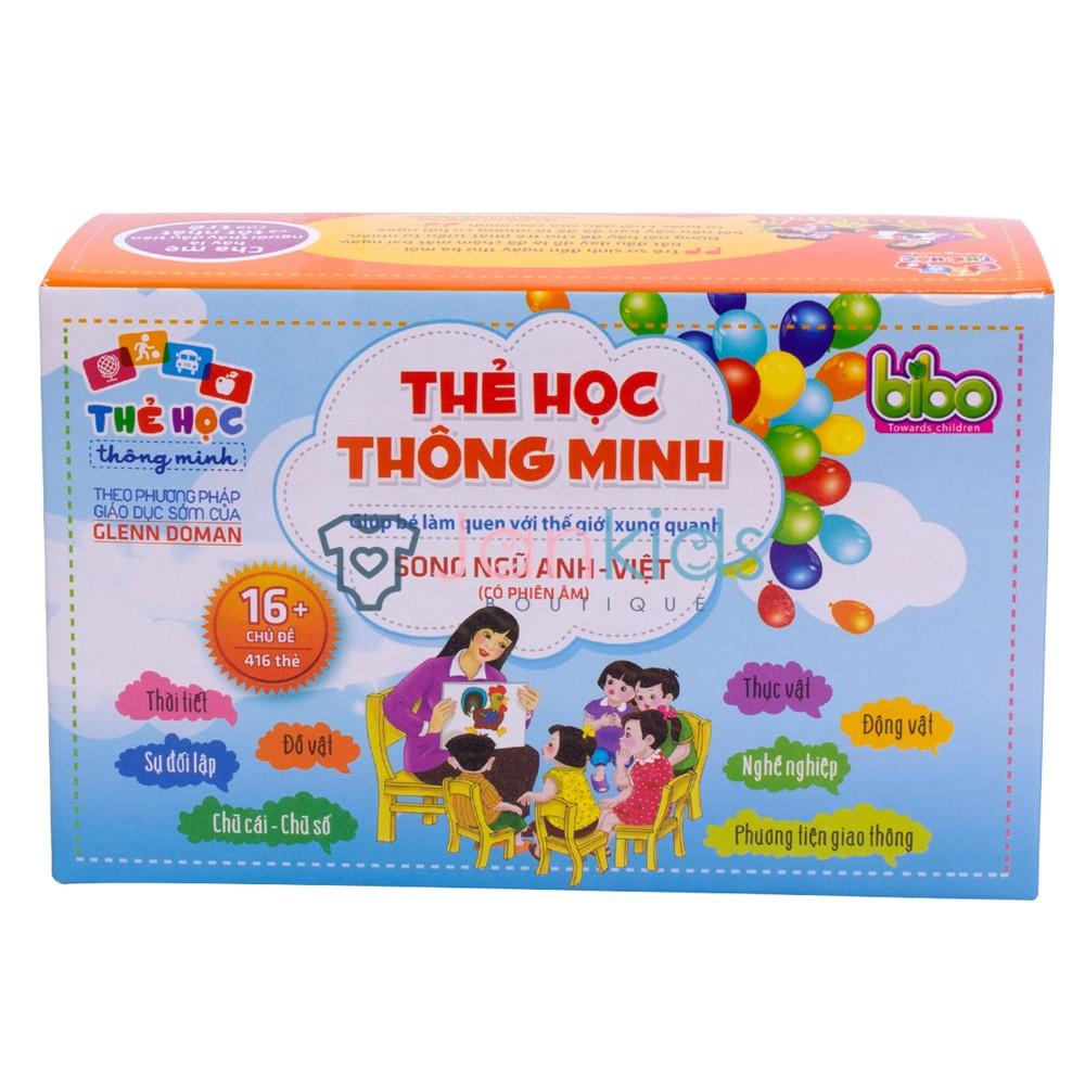 Bộ thẻ học thông minh 16 chủ đề song ngữ Anh - Việt cho bé (sỉ, lẻ)