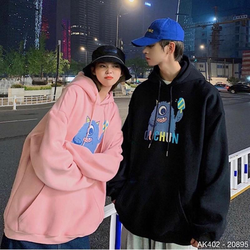 Áo Hoodie Nam Nữ Nỉ Bông Dày Dặn Hàng QC Áo Khoác Hoodie Nỉ Couple Nam Nữ Đôi SWEATER NAM NỮ in QCHUN