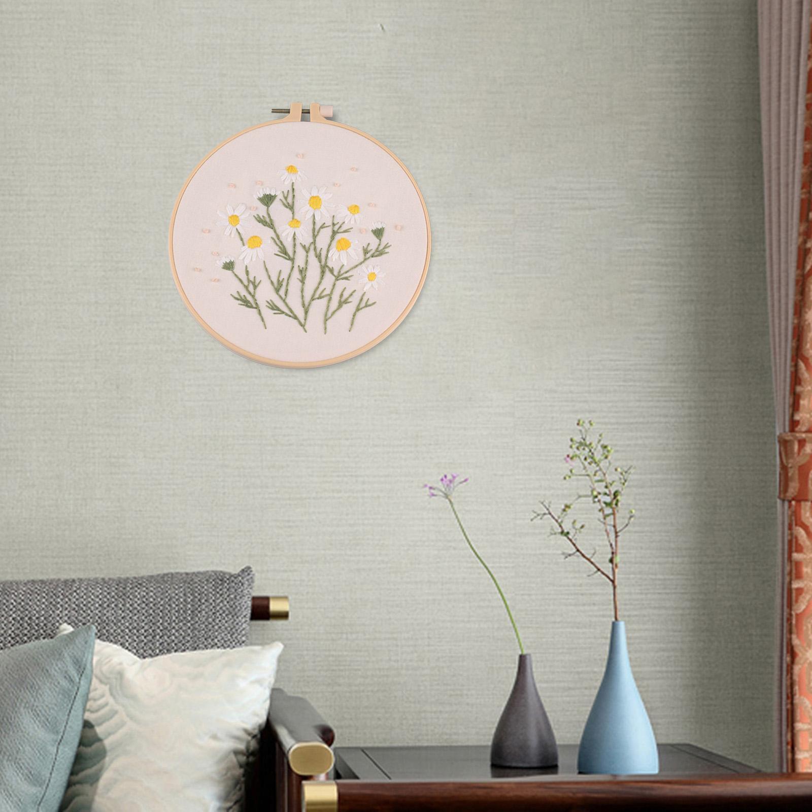 Embroidery Starter Kit, with Needles with Stamped Cloth Cross Stitch for Fun Home Decor