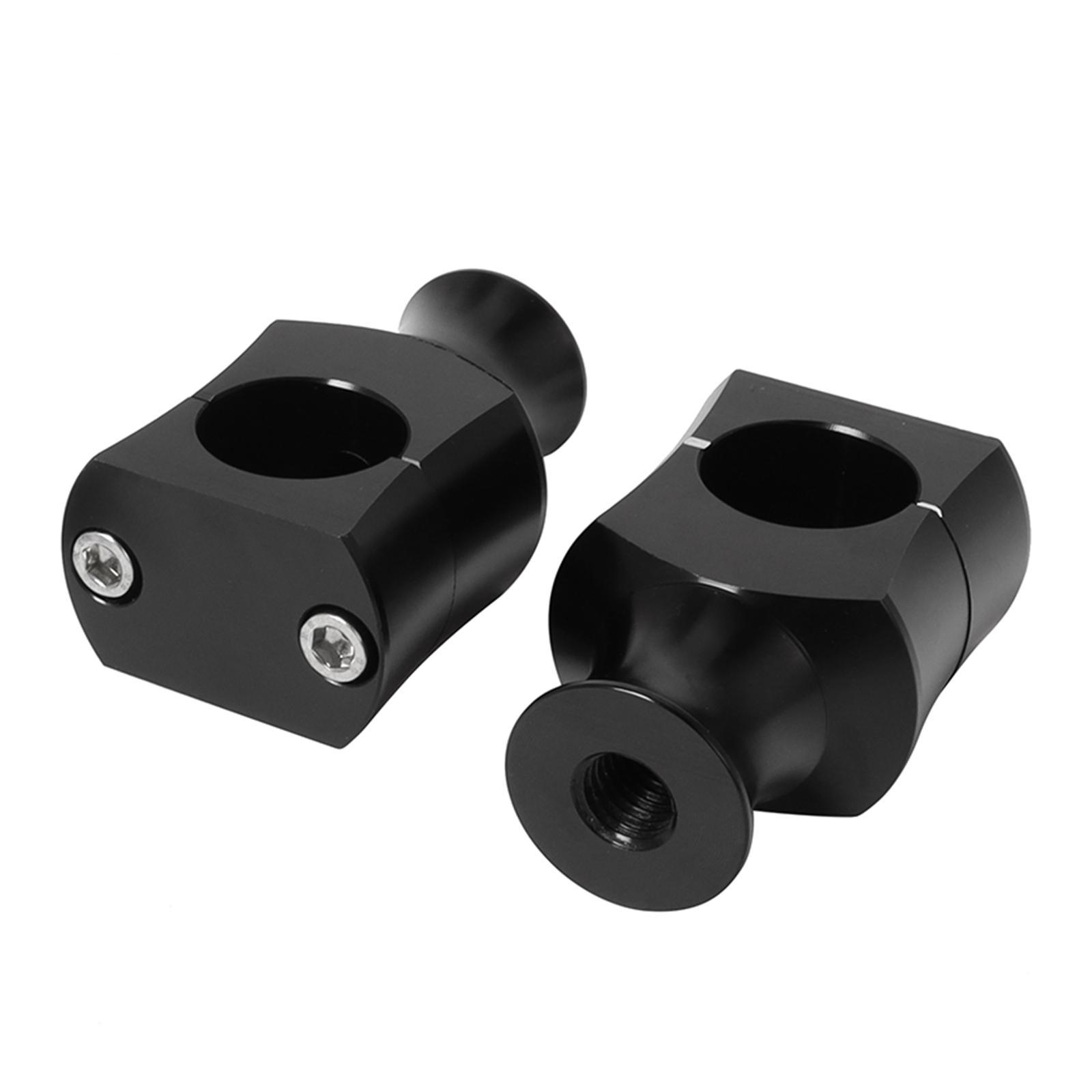 Universal Motorcycle 7/8'' / 1'' Handlebar Riser Clamp  22mm Black