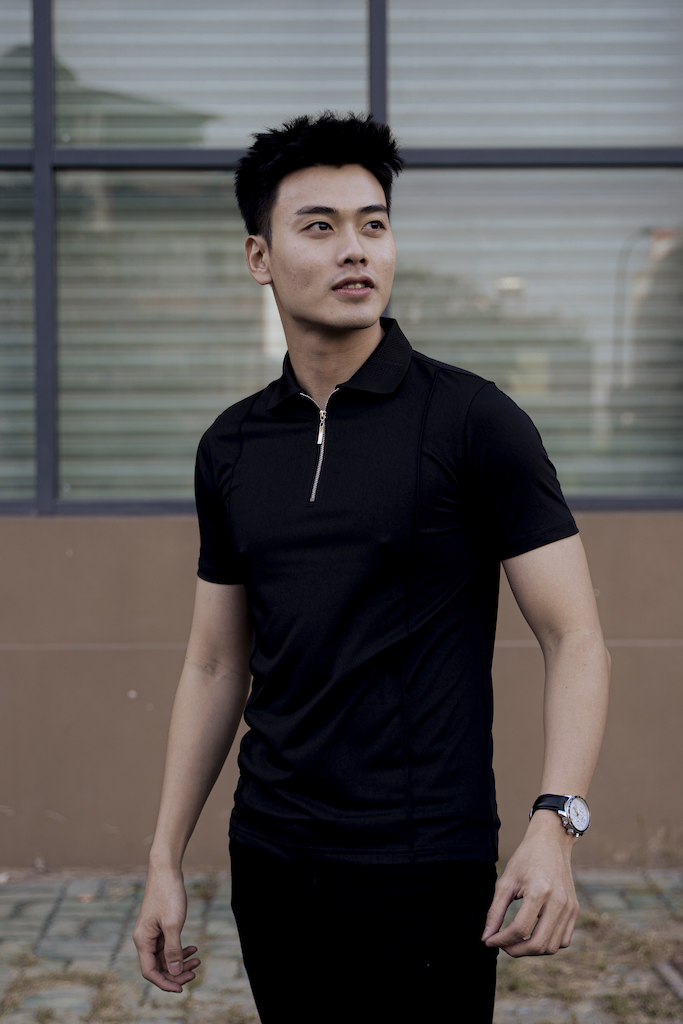 Áo thun polo nam PL129 vải Poly zacka interlock công nghệ quick dry Slimfit form