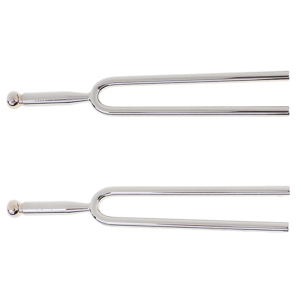 2Pc Tuning Fork 442Hz A Tone with Pouch for Violin Piano Guitarist Tool Gift