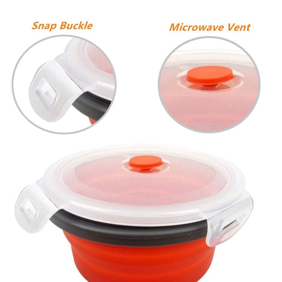 Hộp đựng thực phẩm bằng silicone có thể gấp gọn tiện dụng