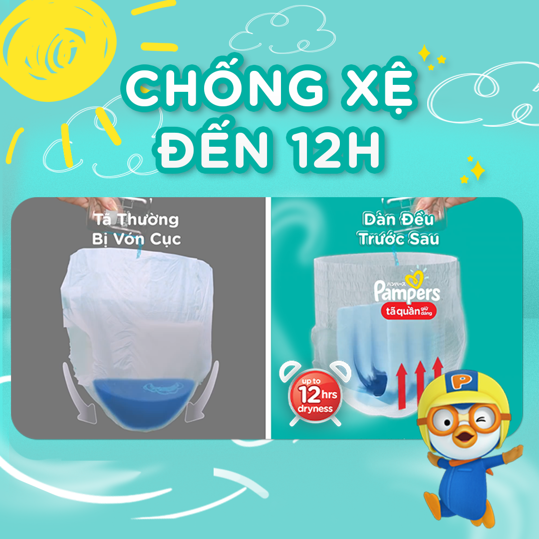 Combo 2 Thùng Ultra Box 3 Gói Tã Quần PAMPERS Giữ Dáng L108/XL96/XXL84