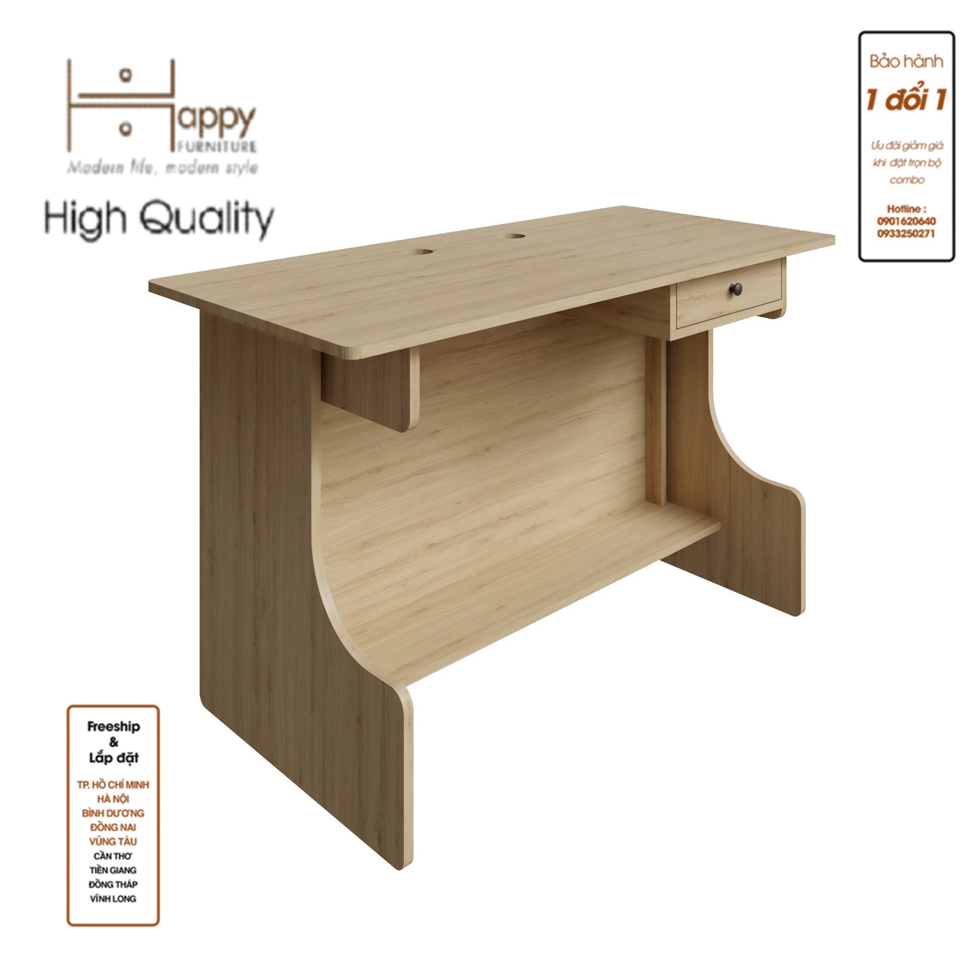 HELI, Bàn nâng hạ tự động tăng giảm chiều cao - 1 ngăn kéo, 120cm x 60cm x 75cm , BAN_E_004