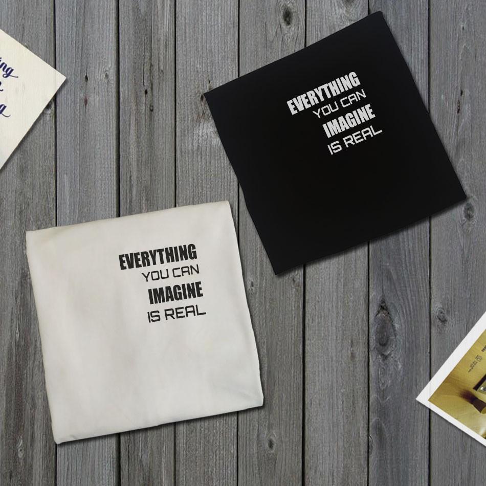 Áo thun cotton nam nữ Slogan 102b Hàng Cao Cấp siêu mát