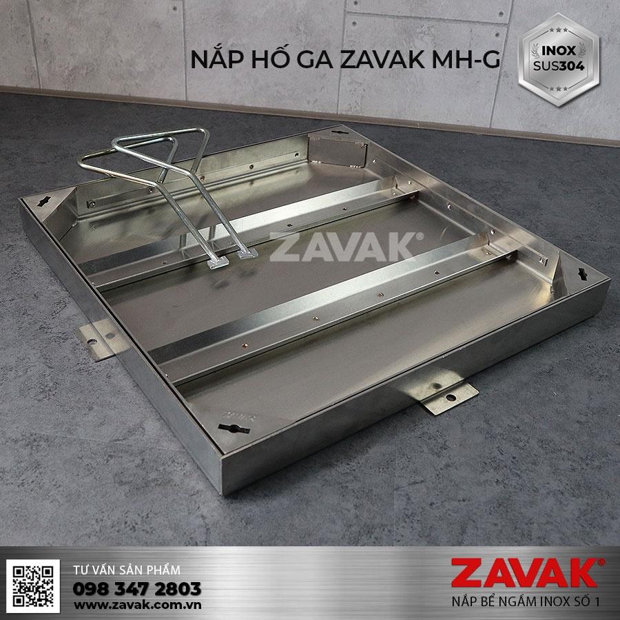 Nắp hố ga lát gạch inox 50x50cm