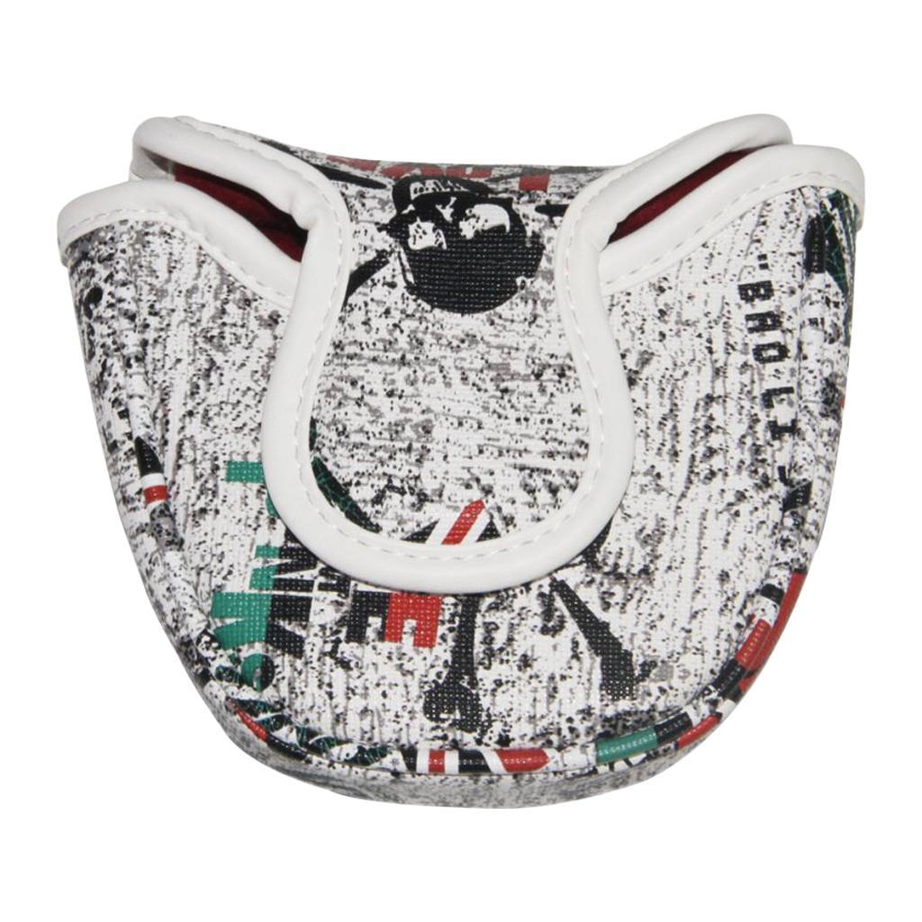 Waterproof PU Golf Mallet Head Cover / Golf Center Shaft Headcover