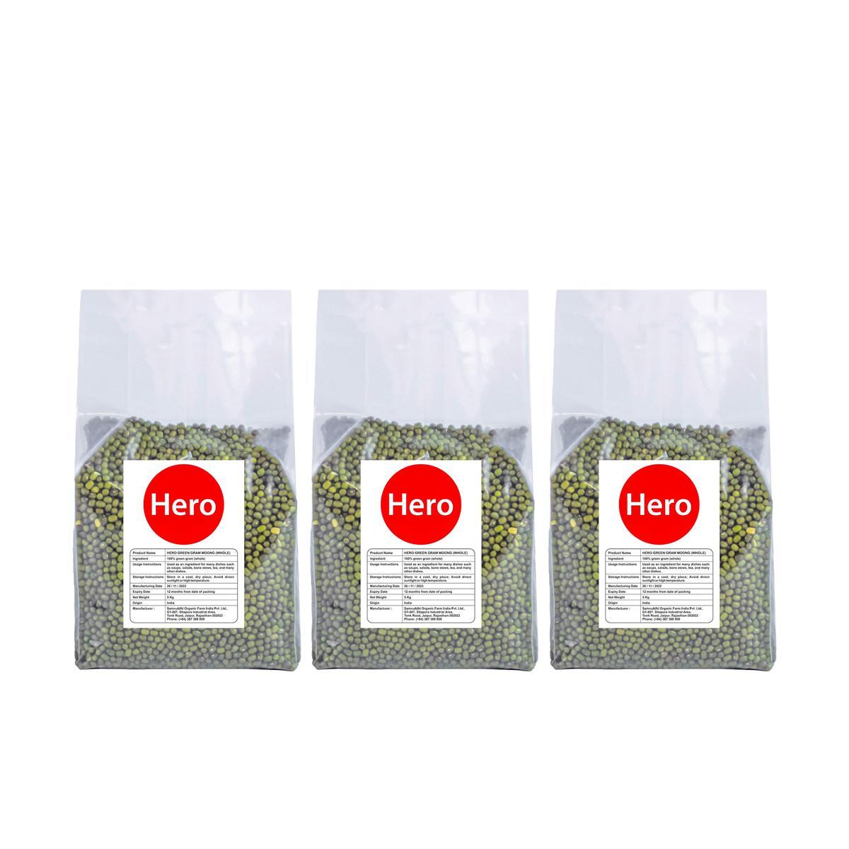 Combo  1KG X 3 Đậu Xanh Hero Moong Nhập Khẩu