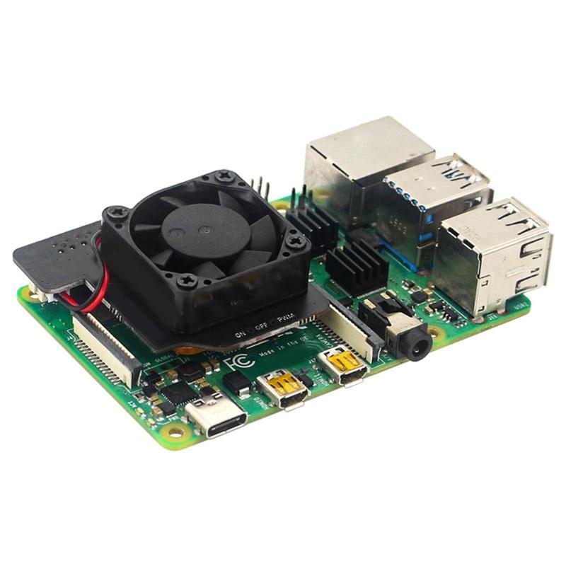 Quạt tản nhiệt có đế đồng nguyên chất điều chỉnh được cho Raspberry Pi 4 Mini PWN RPi 4B/3B+3B
