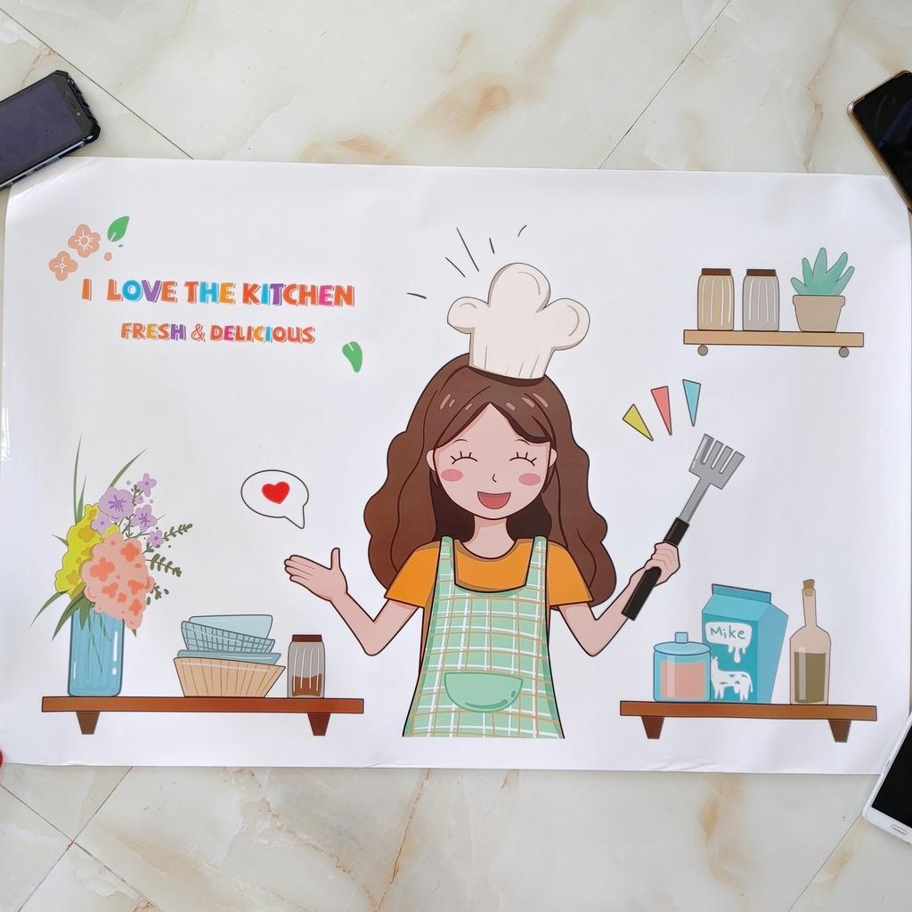 Giấy Dán Tường Bếp Cách Nhiệt Chống Dầu Mỡ, Chịu Nhiệt - Decal Dán Bếp 3D Nhiều Họa Tiết - Hàng Cao Cấp