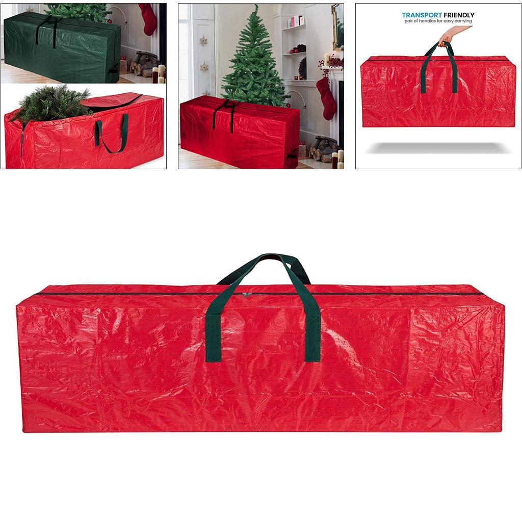 Christmas Xmas Tree Storage Zip Bags Holiday Storage Tote Red_165x76x38cm