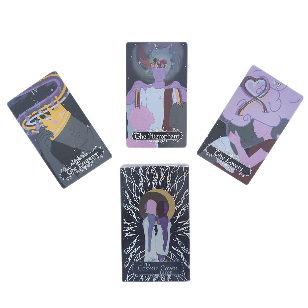 [Size Gốc] Bộ Bài The Cosmic Coven Tarot 78 lá 7x12 cm đá thanh tẩy