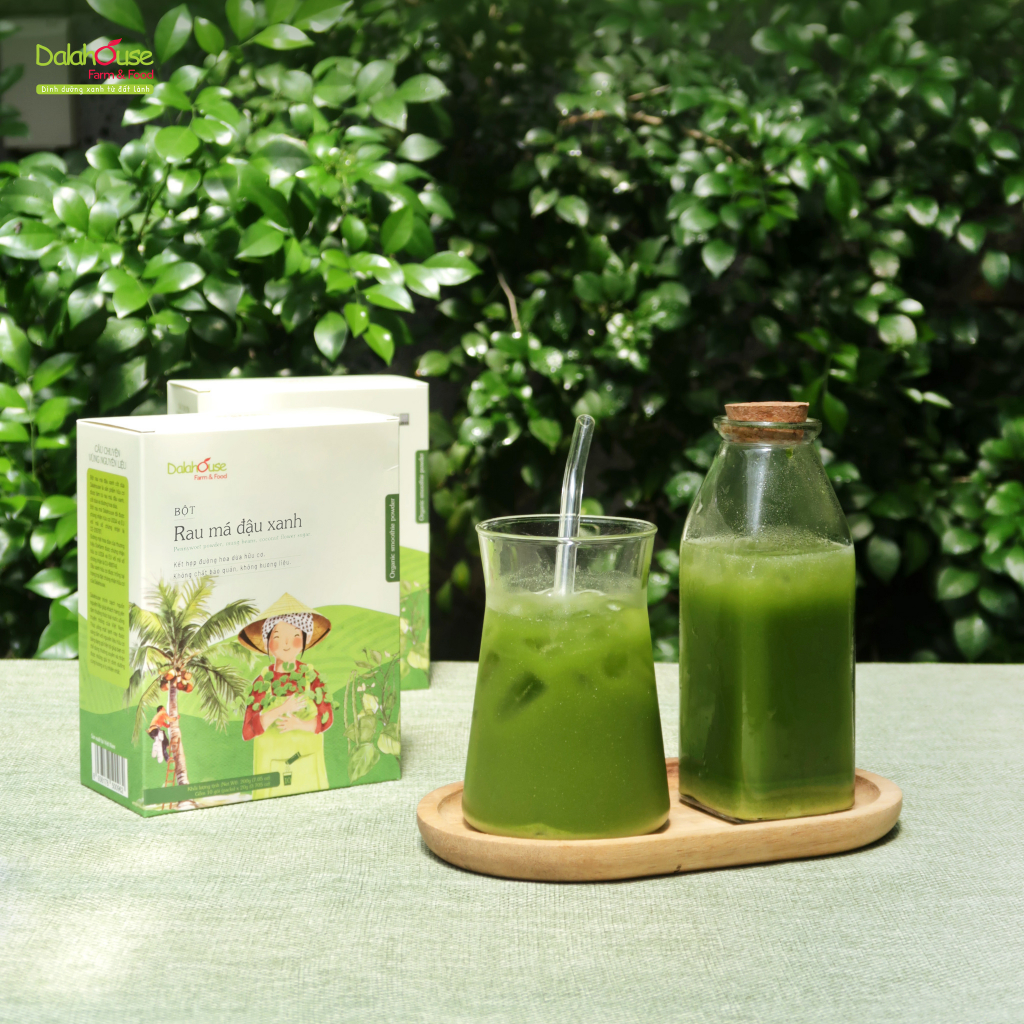 Rau má đậu xanh Dalahouse. Sử dụng đường hoa dừa Sokfarm không tăng cân, không tăng đường huyết