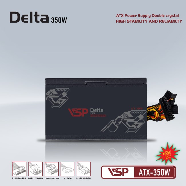 Nguồn máy tính Delta ATX 350W