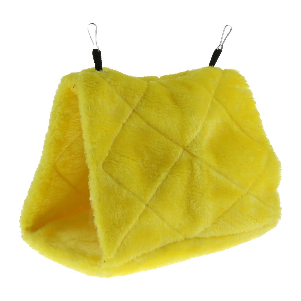 Comfortable Warm Plush Bed Bird Cage Hanging Toy Parrot Swing Hammock - S.