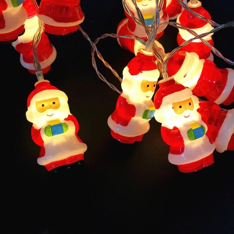 Dây đèn LED 10/20 bóng hình ông già Noel trang trí Giáng Sinh