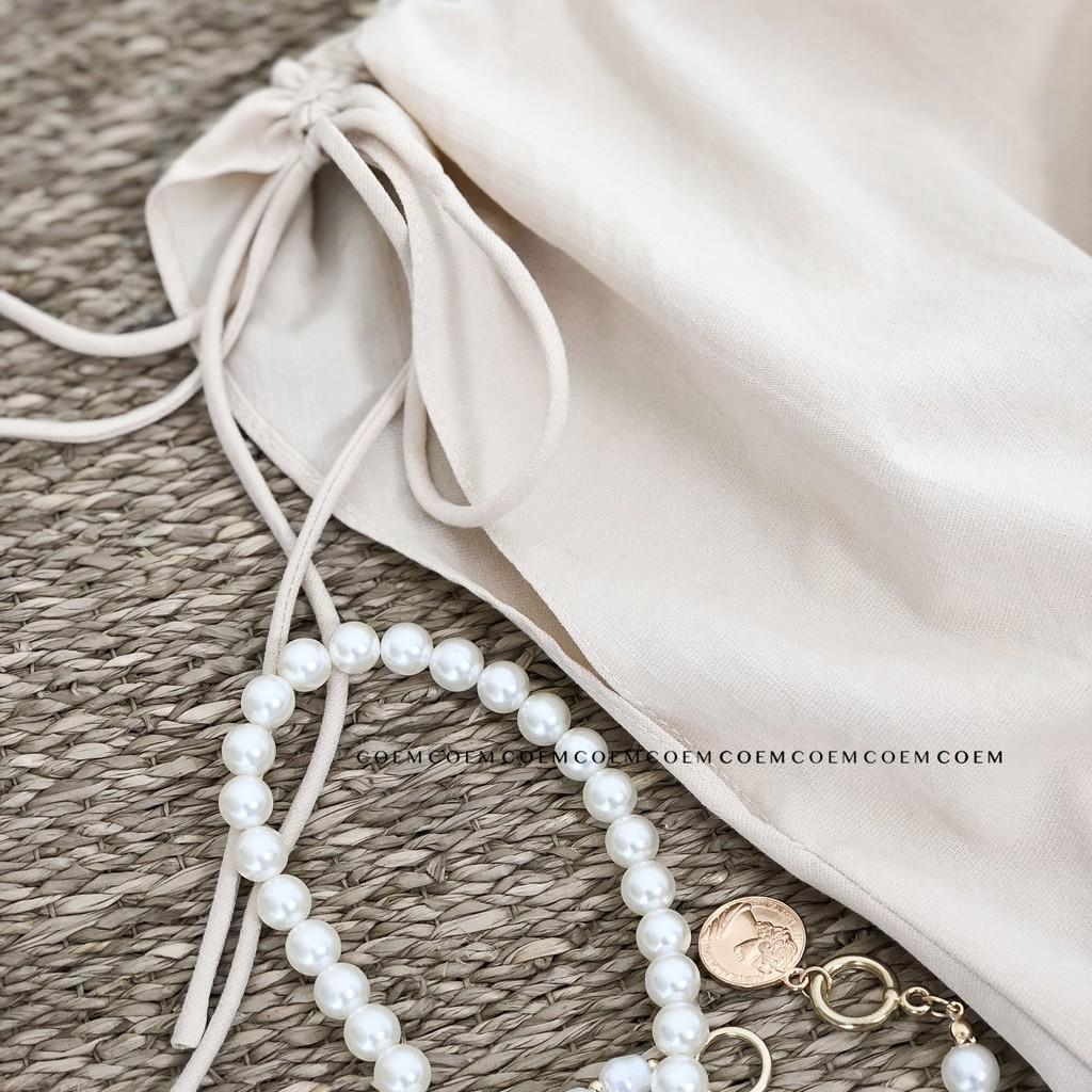 Đầm Ngắn Thiết Kế Ngực Cách Điệu Chất Linen CO EM Thiết Kế Cao Cấp Phù Hợp Đi Làm, Dự Tiệc, Đi Chơi Hoặc Hẹn Hò