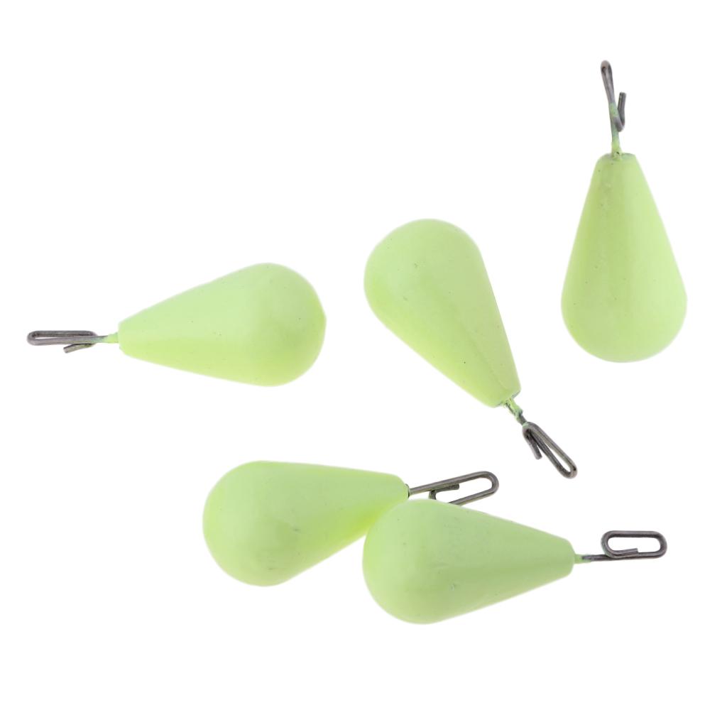 Luminous Quick Insert Lead Sinker Fishing Lead Weights Fishing Balls Weights Fishing Jig Heads Sinkers