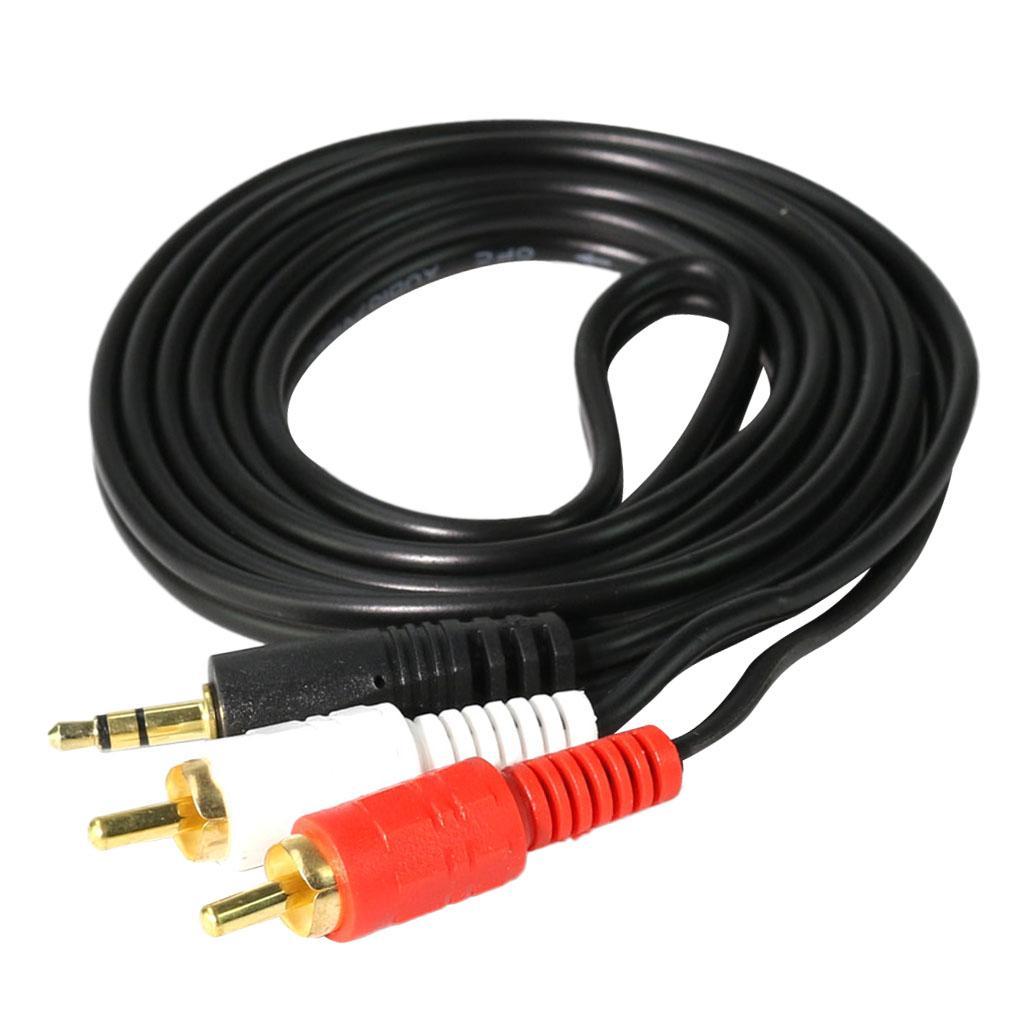 1M/3.28ft 3.5mm Stereo Male to Dual RCA Male Audio Splitter Y Adapter