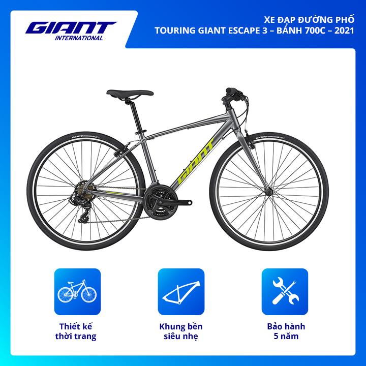 XE ĐẠP ĐƯỜNG PHỐ TOURING GIANT ESCAPE 3 – BÁNH 700C – 2021