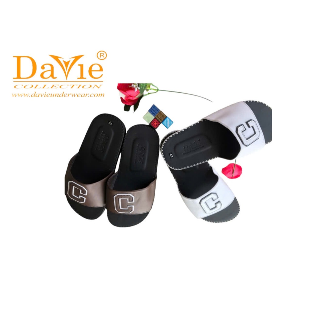 Dép Nam Quai Ngang Thương Hiệu Davie Dvsd04 Đường May Chắc Chắn, Đế Chống Trơn Trượt