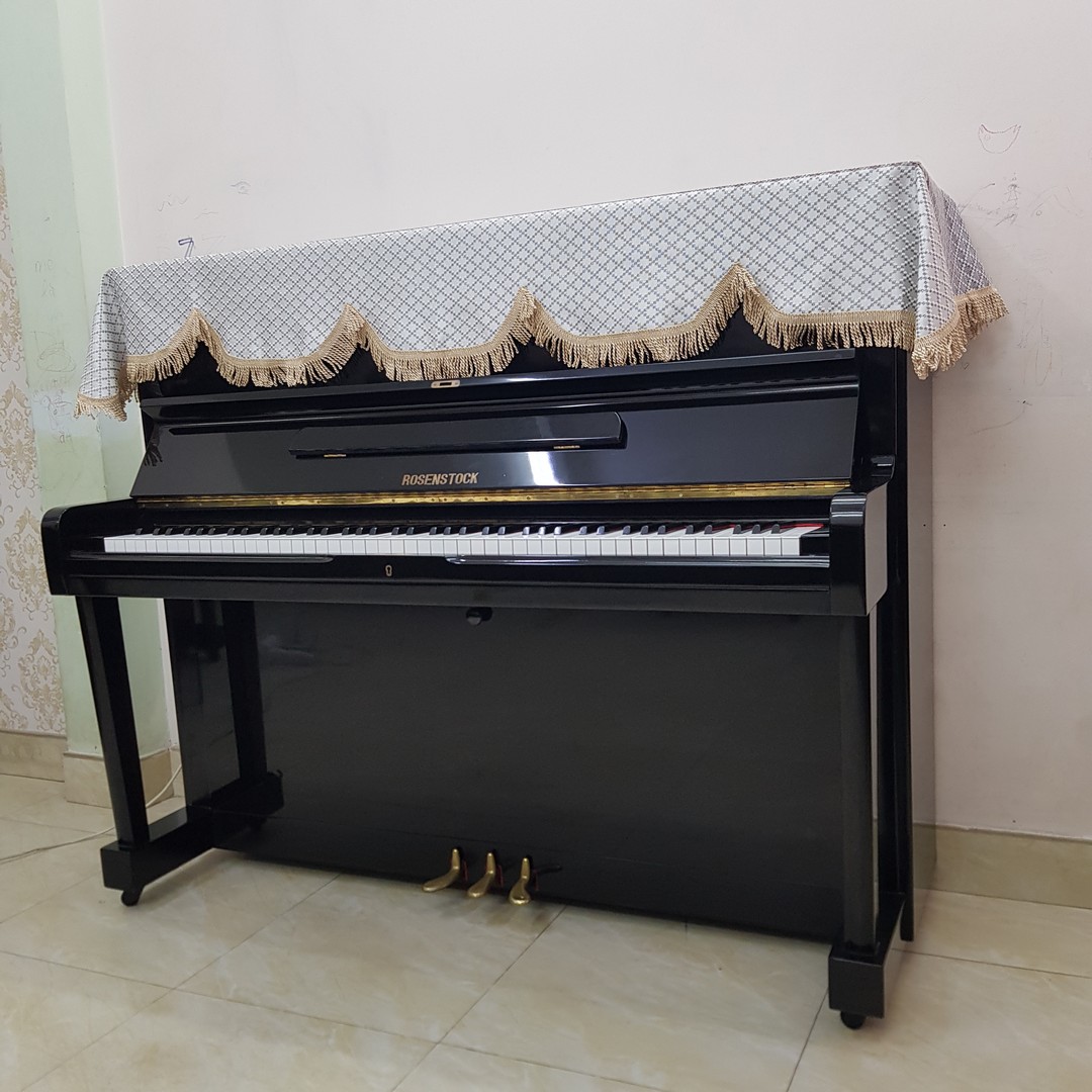 Khăn phủ đàn Piano mẫu xám kim tuyến