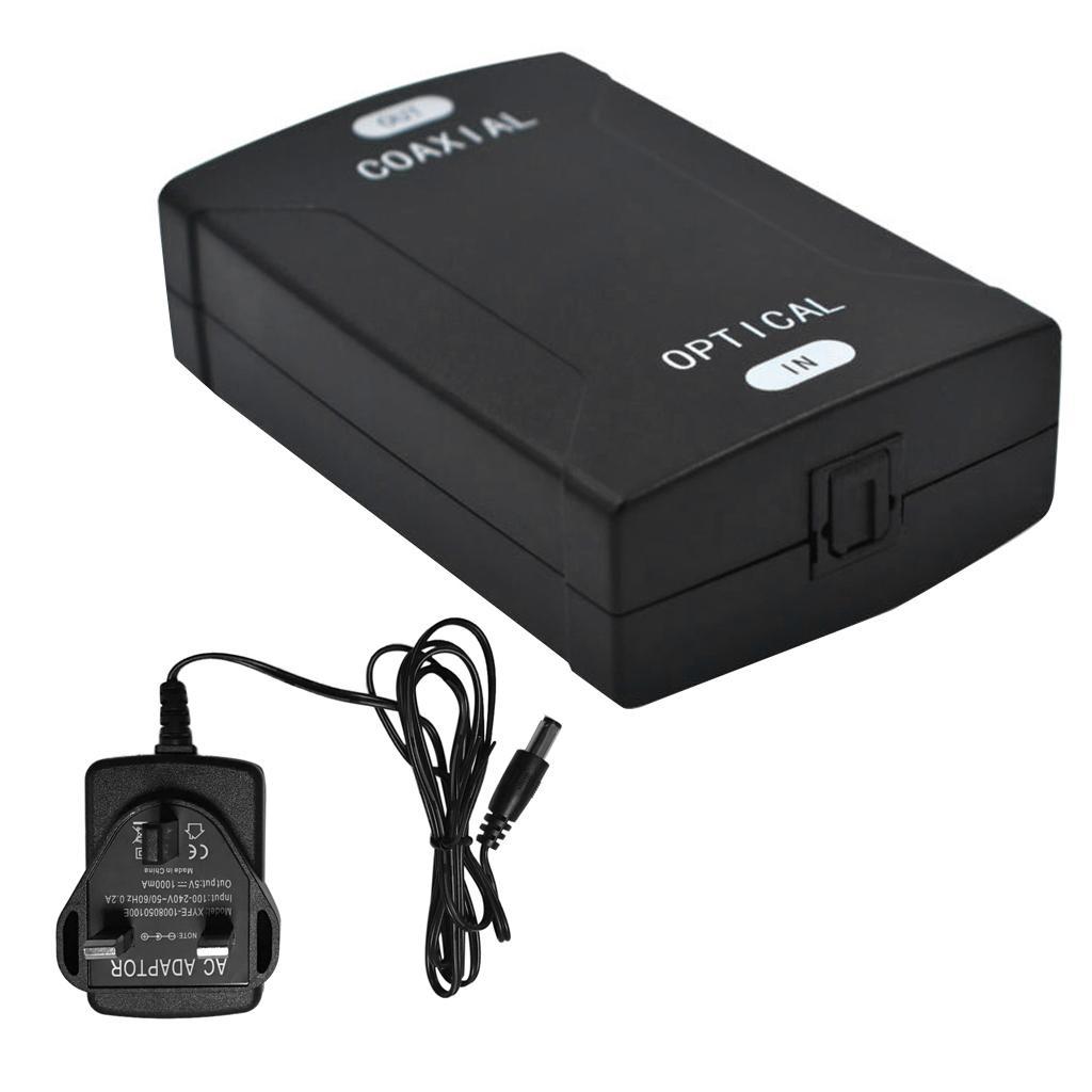 Input to RCA Coaxial Coax Digital Audio Cable Converter Adapter UK