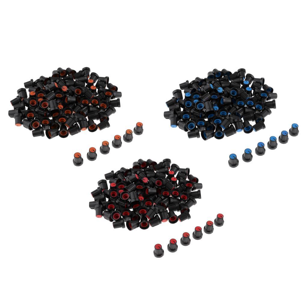 100 Pieces 6mm Potentiometer Control Volume Knobs Mini orange