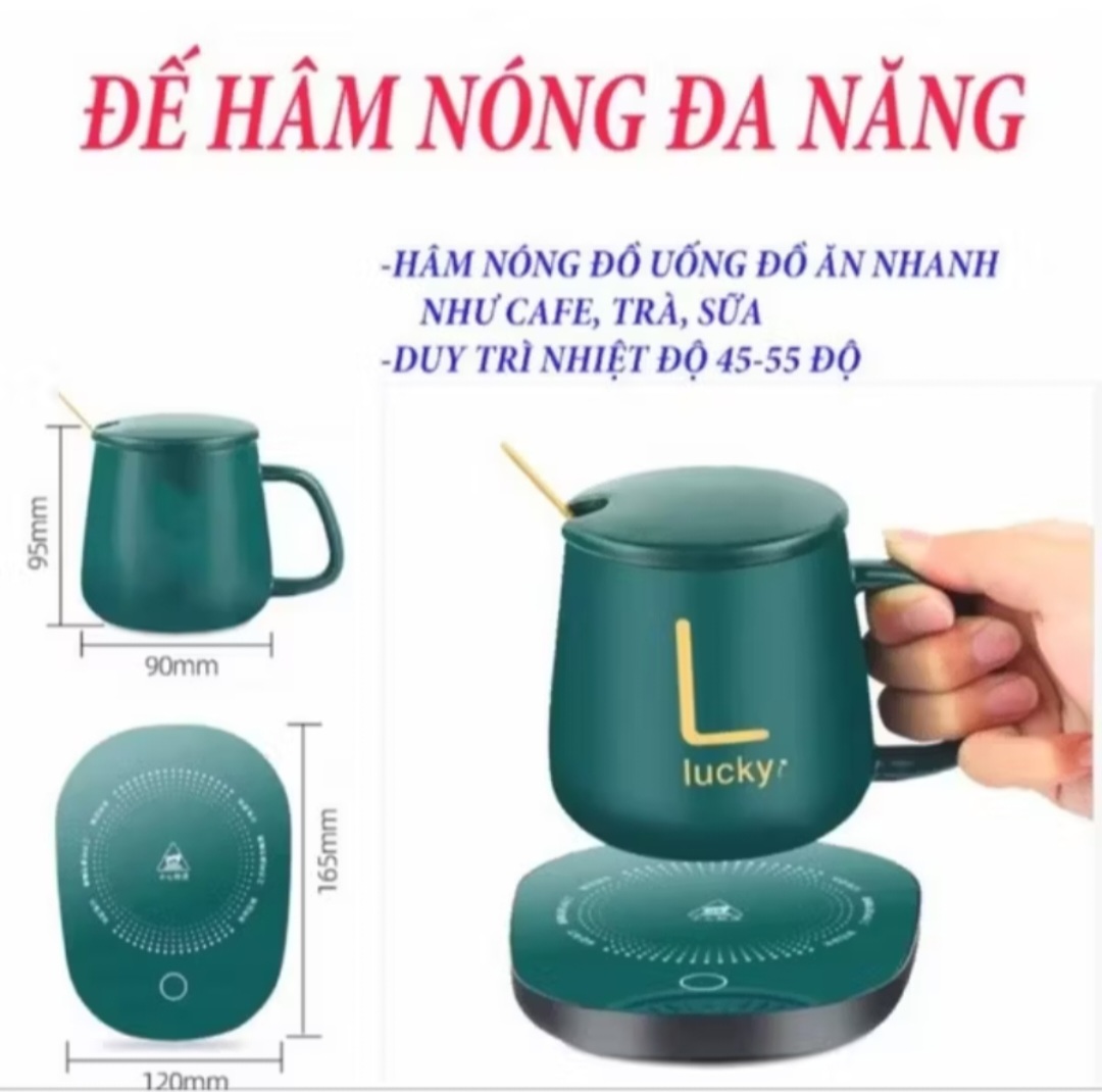 1 BỘ ĐẾ HÂM NÓNG NƯỚC TẶNG KÈM THEO CỐC XỨ SANG TRỌNG ĐẸP CHẤT LƯỢNG CHO MỌI NHÀ