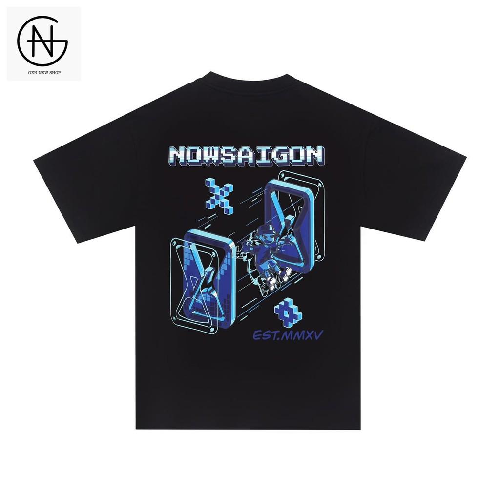 Áo Thun Tay Lỡ In Nhiệt NOWSG form Unisex nam nữ phong cách Ulzzang - A NSG 01