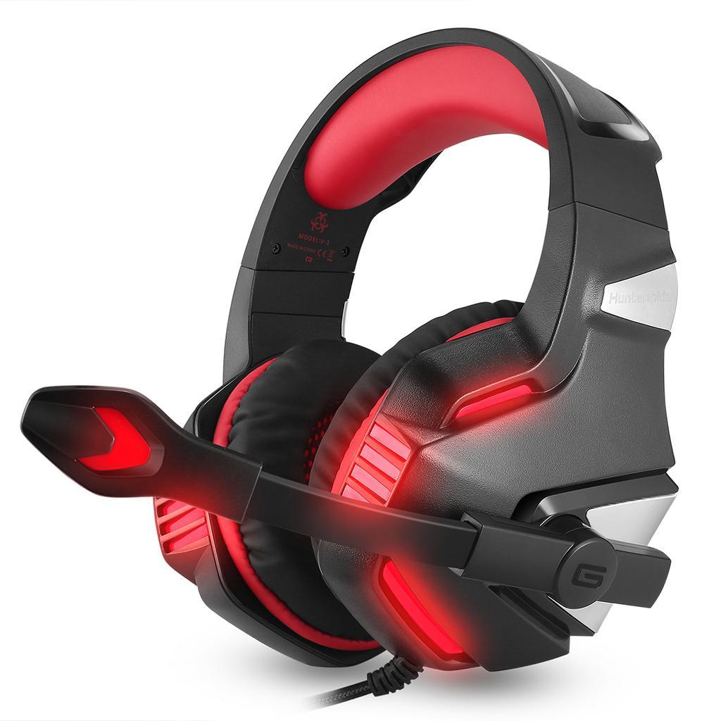 Gaming Stereo Headset Soft Memory Earmuffs Headphone with Light