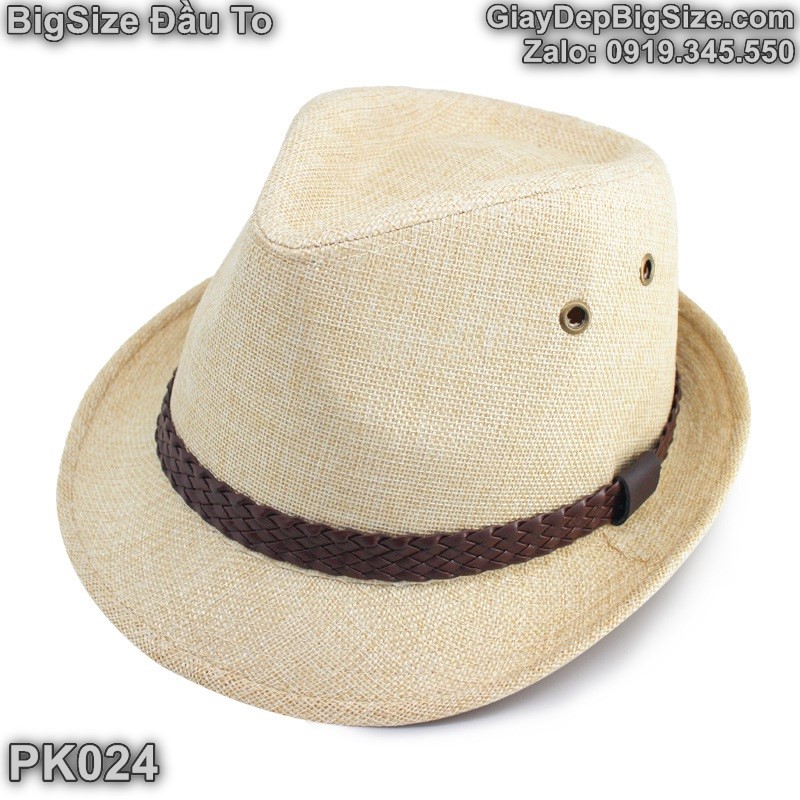 Mũ phớt, nón phớt cỡ lớn cho nam đầu to (chu vi 59-61cm). Big size Fedora-Trilby Hats for big head - PK024