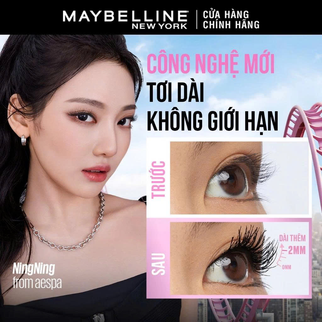 Mascara Sky High Chuốt Mi Tơi Dài Mi Lash Sensational Maybelline New York Waterproof 6ml