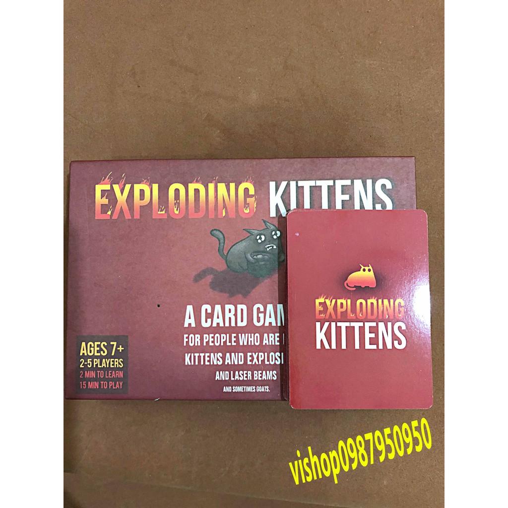 Mèo Nổ Exploding Kittens Cơ Bản Giá Rẻ 56 Lá Bài - Boardgameshop